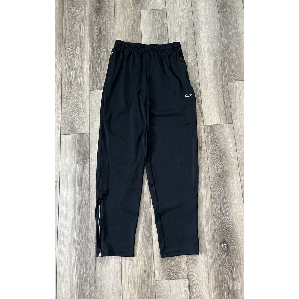 C9 By Champion DuoDry Black Athletic Jogger Sweatpants Ankle Zip Mens Sz Small